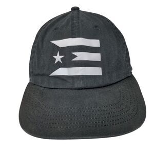 Puerto Rico Flag Slideback Hat Black OSFA Adjustable 6 Panel Newhattan